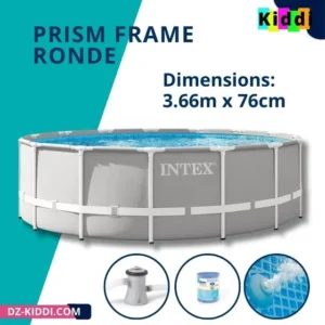 Piscine Prism Frame ronde 3.7 avec moteur