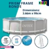 Piscine Prism Frame ronde 3.7 avec moteur et echelle