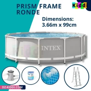 Piscine Prism Frame ronde 3.7 avec moteur et echelle
